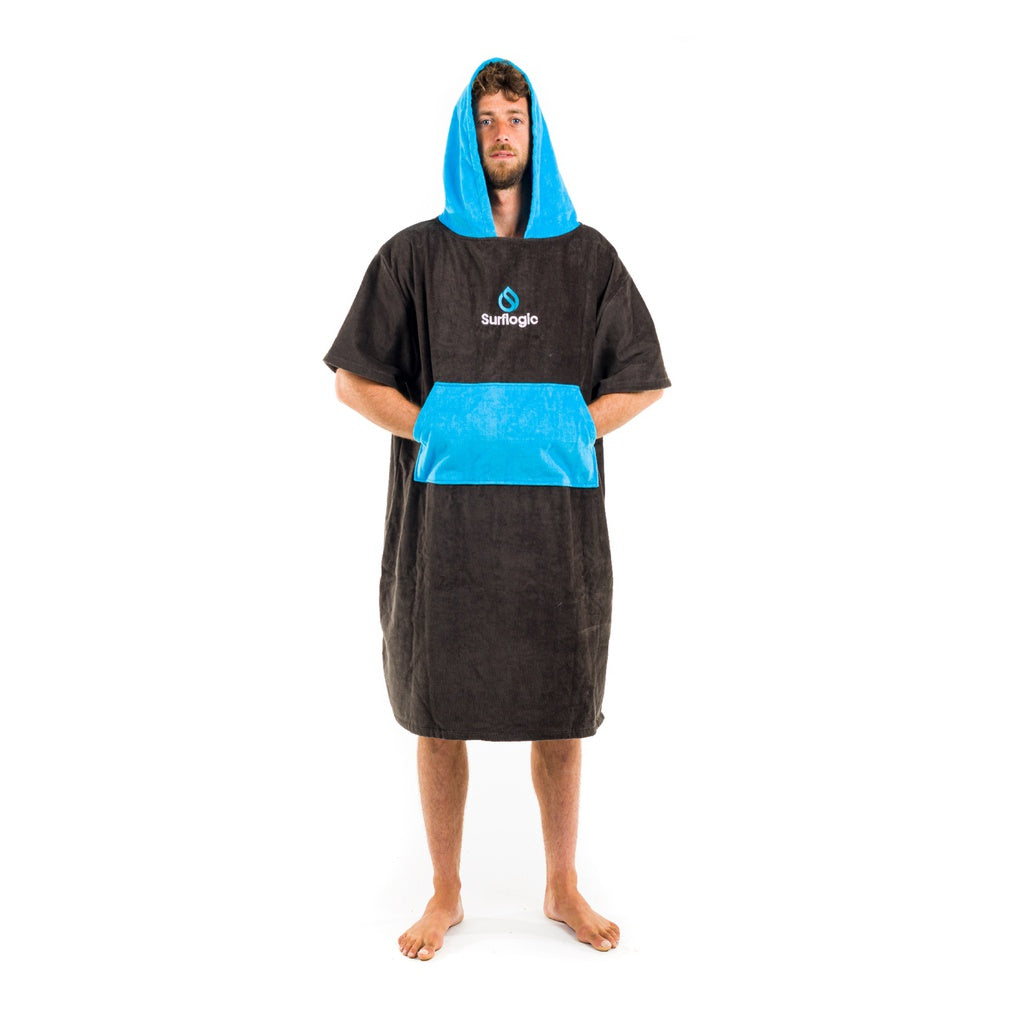 Surflogic Poncho black & cyan
