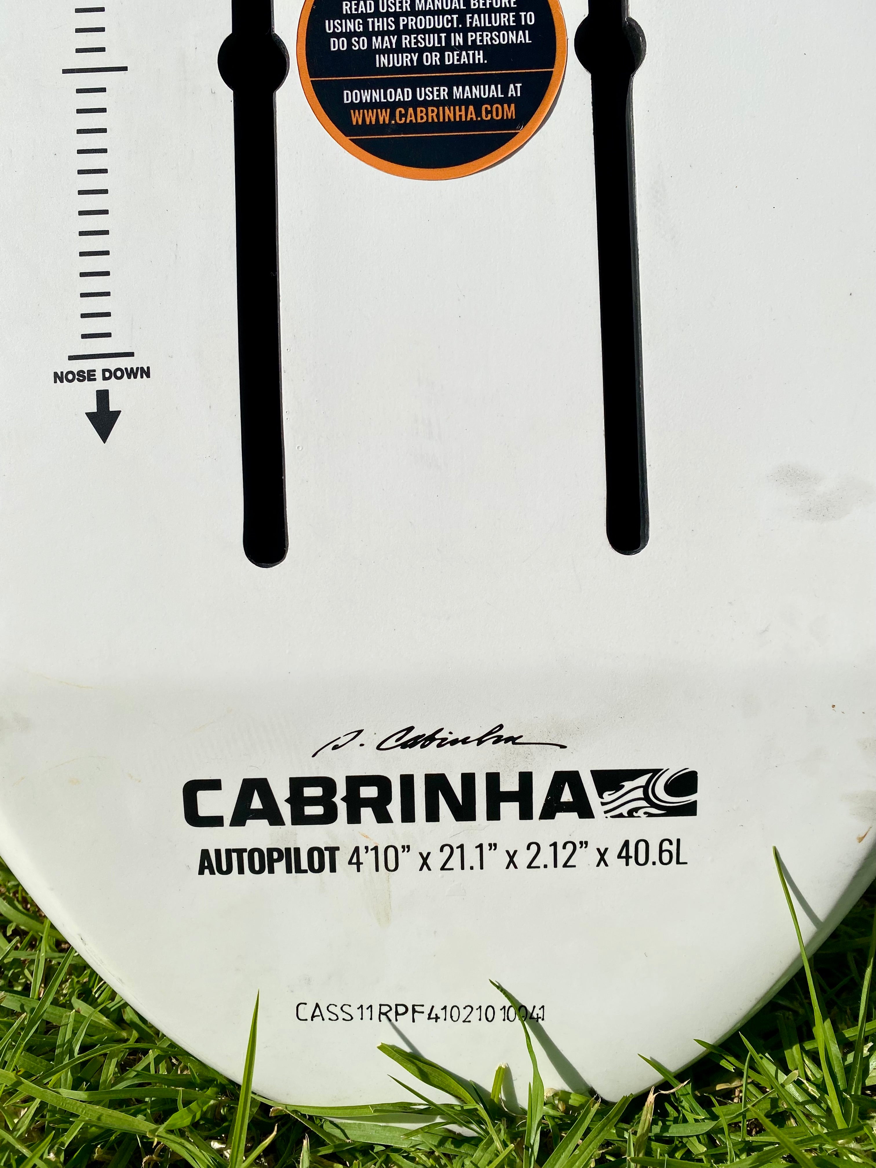 Cabrinha AUTOPILOT 4'10 40lt Segunda Mano